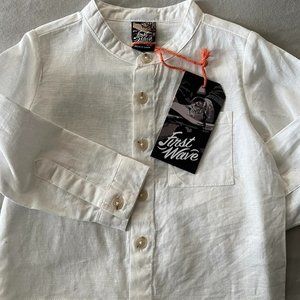 First Wave - Banded Collar shirt for infant boys